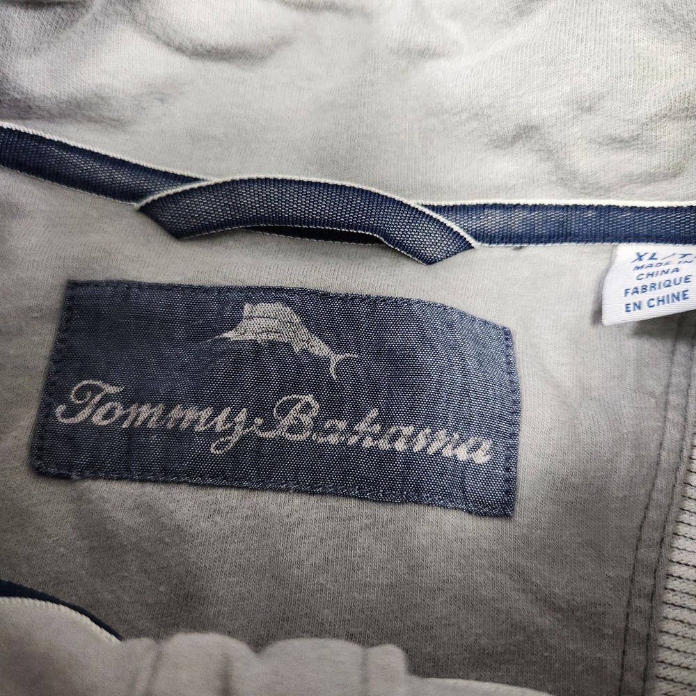Tommy Bahama Sweatshirt Men XL 1/4 Snap Pullover Stretch Gray Sweater Mock Neck - Picture 9 of 12